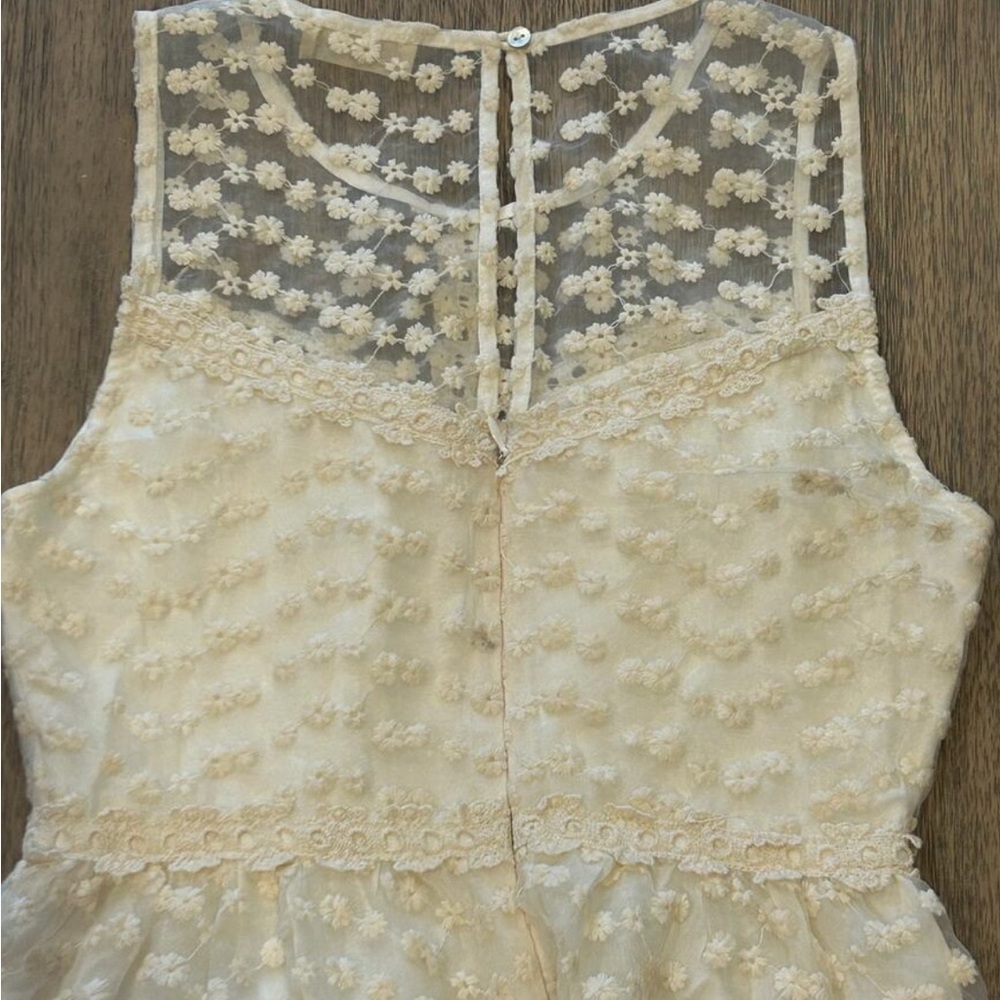 NWT✨Altar'd State Ivory Floral Lace Overlay Short Mini Dress Size Small - Picture 2 of 5